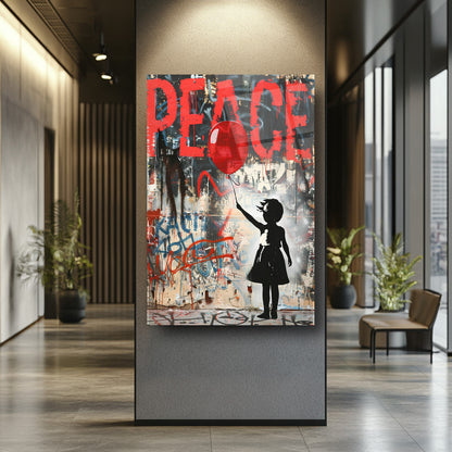 Peace Barış Temalı Cam Tablo