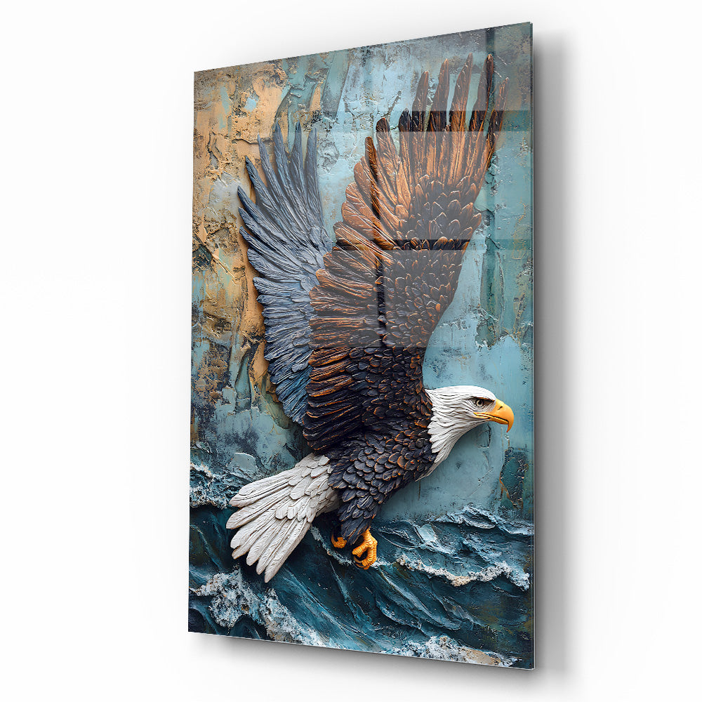 Uçan Kartal Cam Tablo