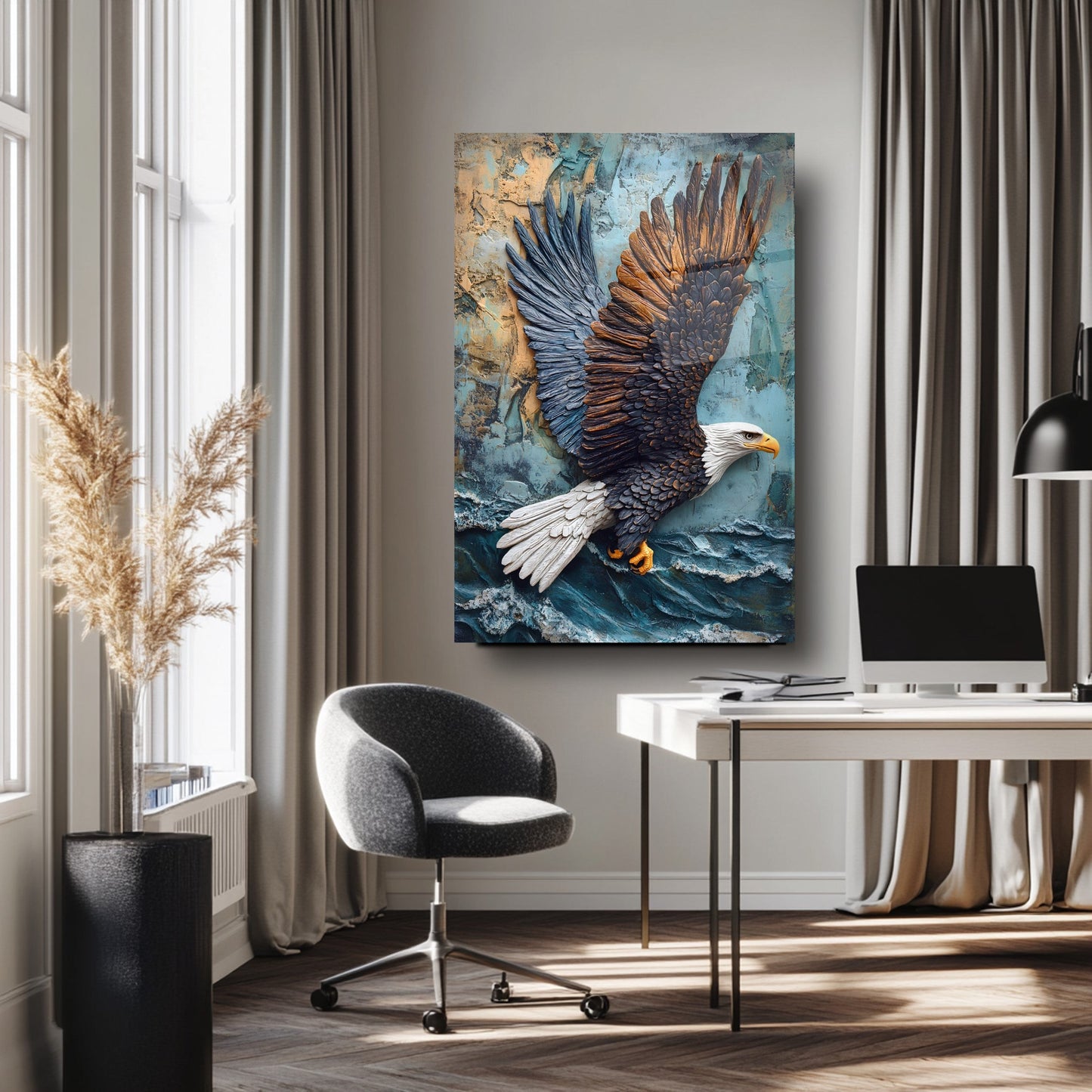 Uçan Kartal Cam Tablo