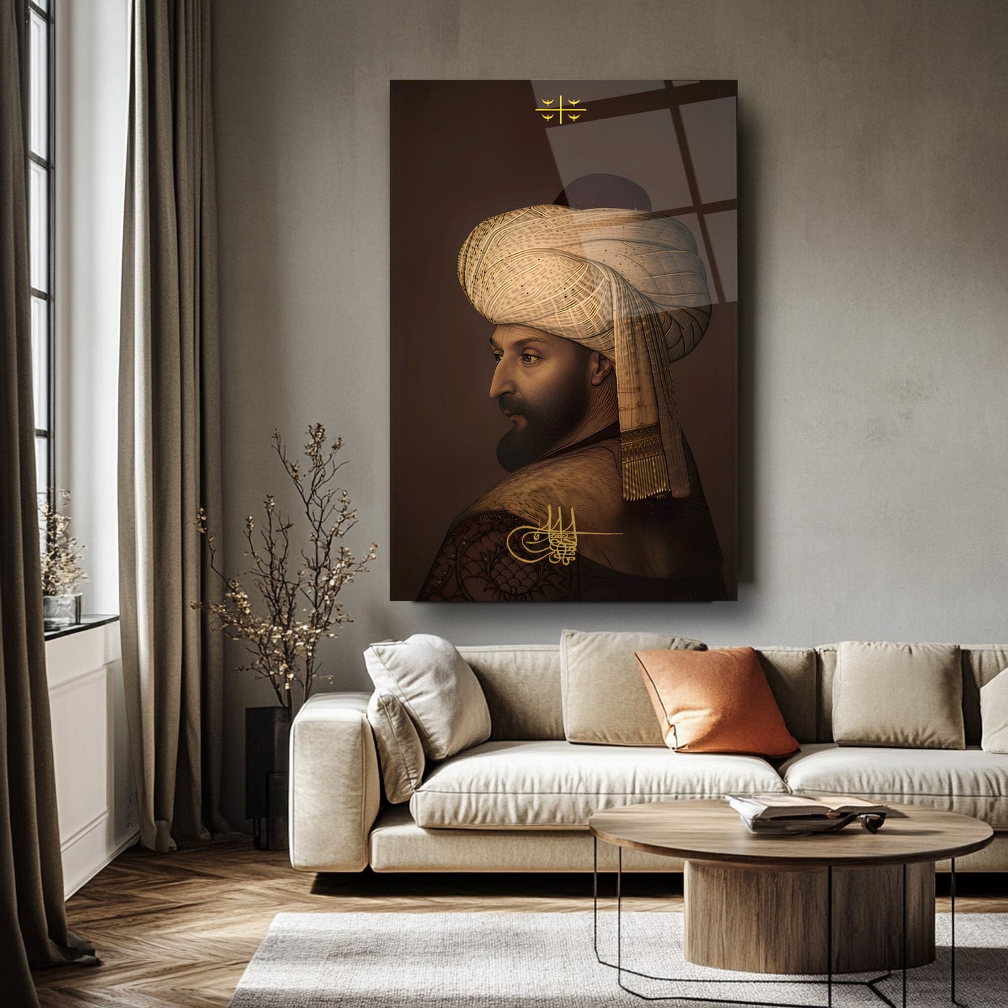 Fatih Sultan Mehmet Cam Tablo