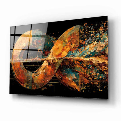 Soyut Sonsuzluk İşareti Cam Tablo