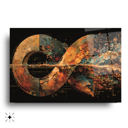 Soyut Sonsuzluk İşareti Cam Tablo