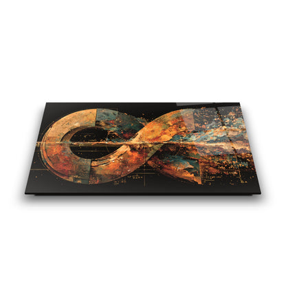 Soyut Sonsuzluk İşareti Cam Tablo