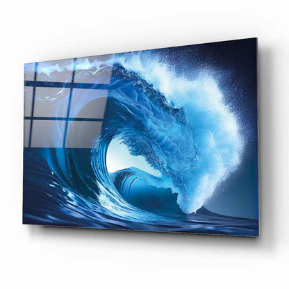 Deniz Dalgası Cam Tablo