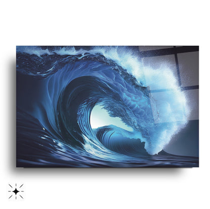 Deniz Dalgası Cam Tablo