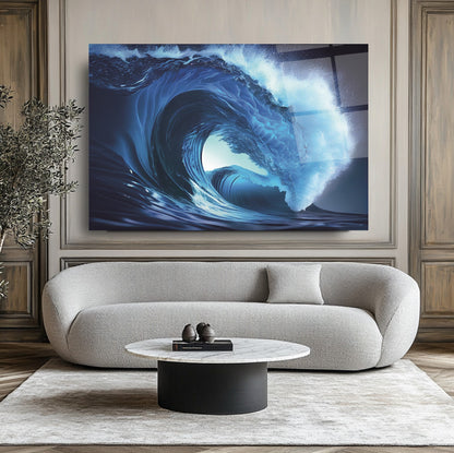 Deniz Dalgası Cam Tablo