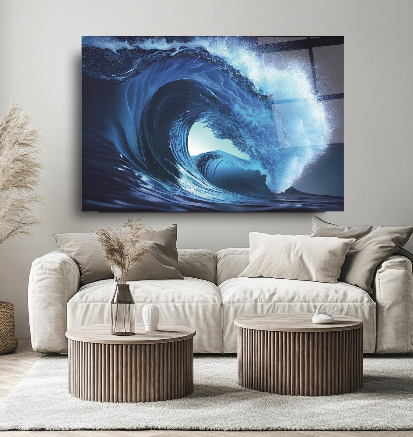 Deniz Dalgası Cam Tablo