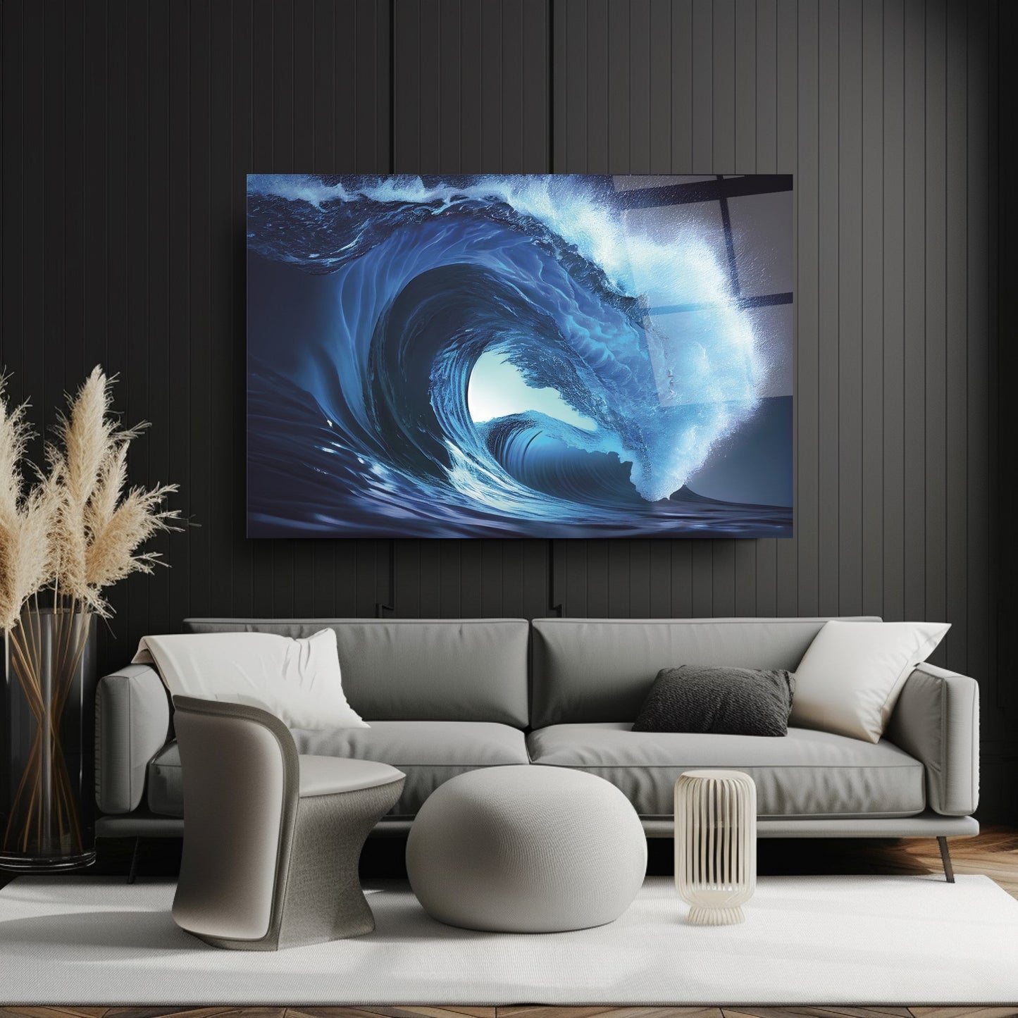 Deniz Dalgası Cam Tablo