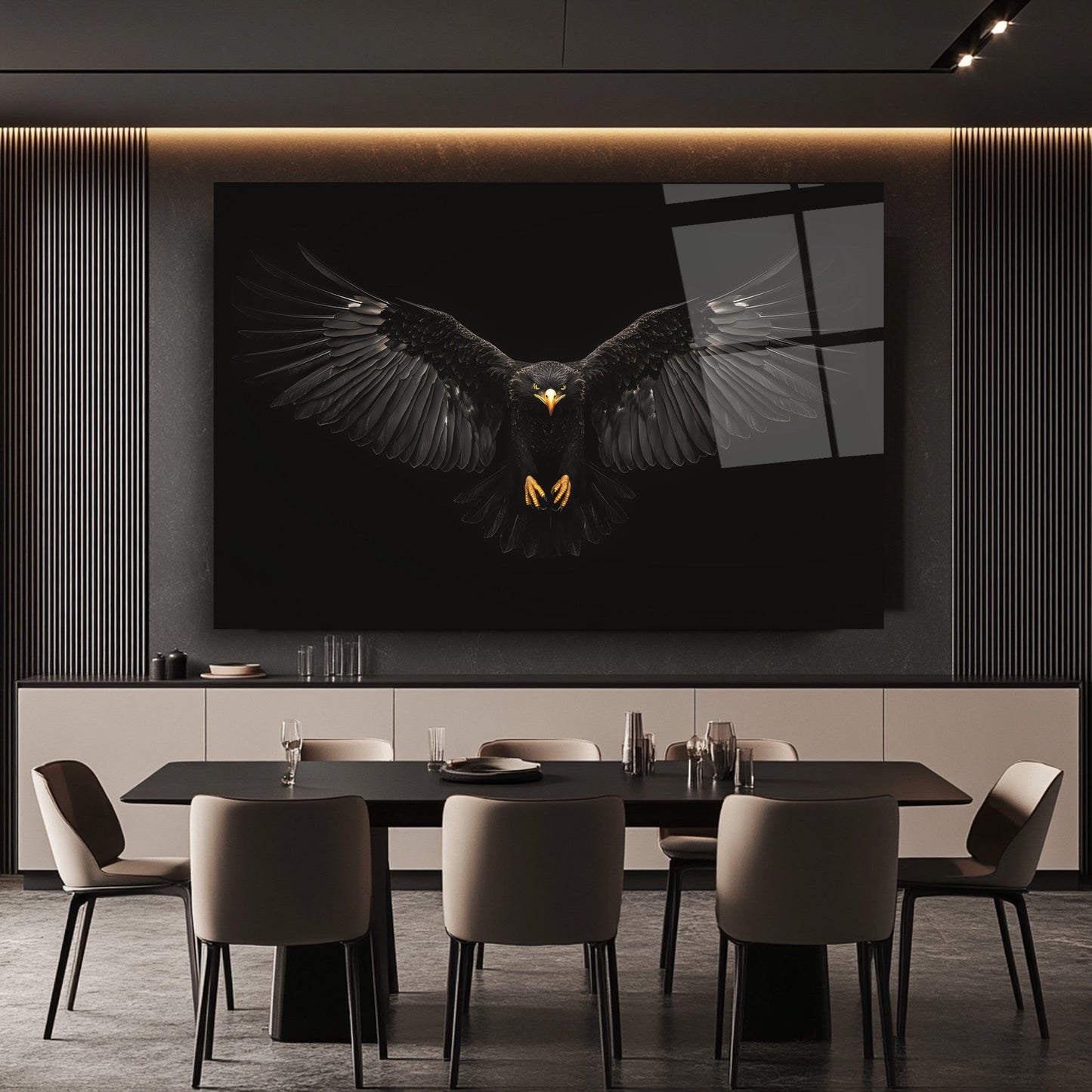 Kara Kartal Cam Tablo