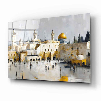 Eski Kudüs Şehri Cam Tablo