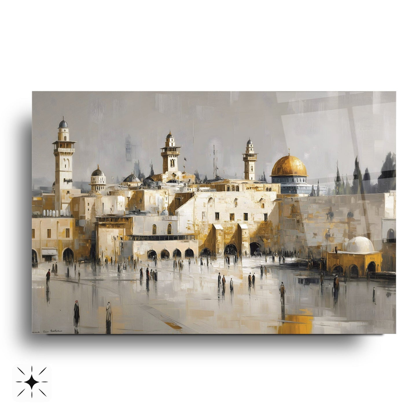 Eski Kudüs Şehri Cam Tablo