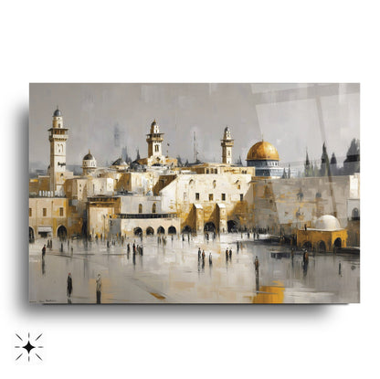 Eski Kudüs Şehri Cam Tablo