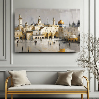 Eski Kudüs Şehri Cam Tablo