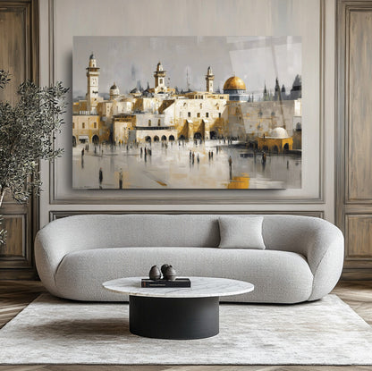 Eski Kudüs Şehri Cam Tablo