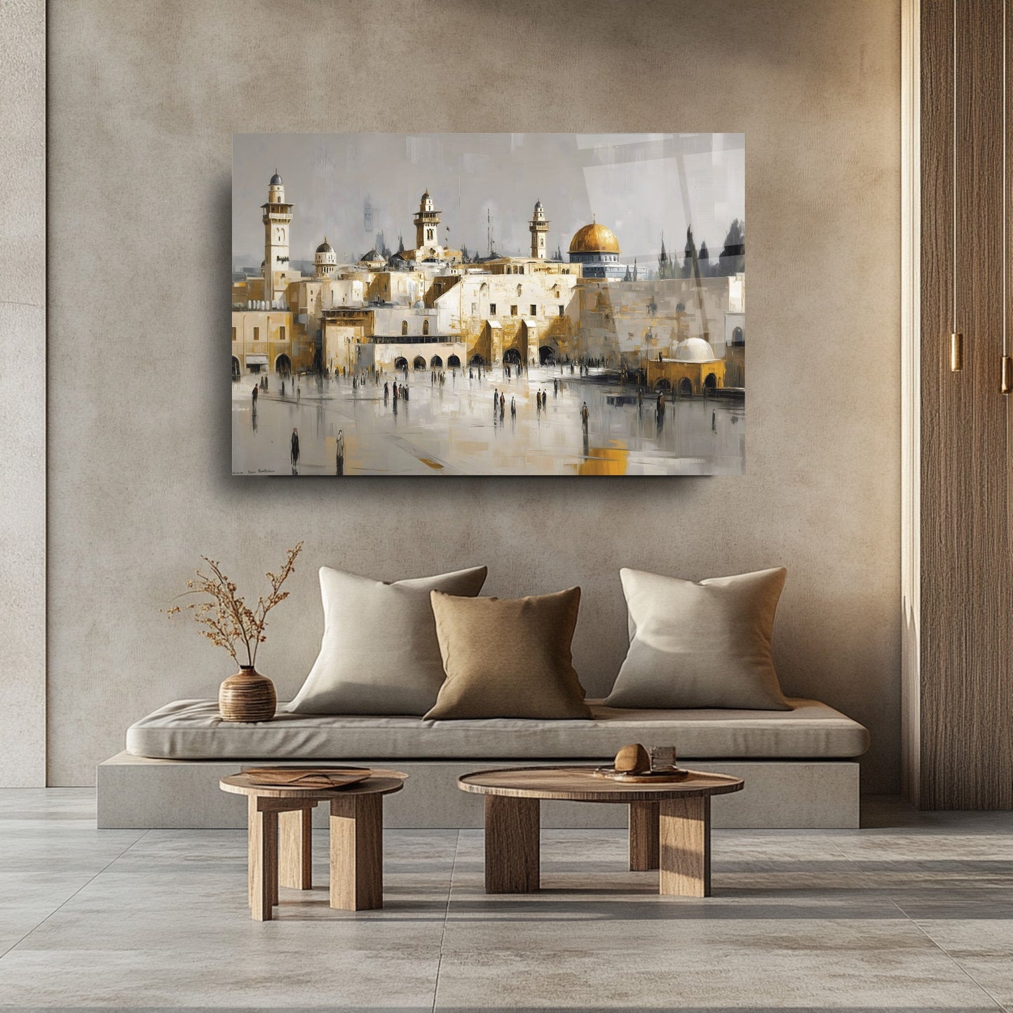 Eski Kudüs Şehri Cam Tablo