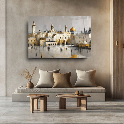 Eski Kudüs Şehri Cam Tablo