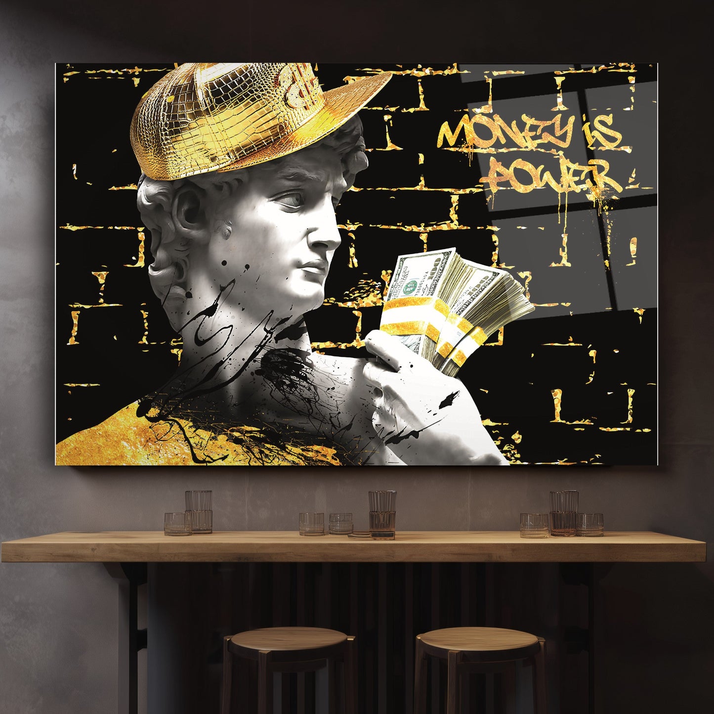 Heykel ve Dolar Cam Tablo