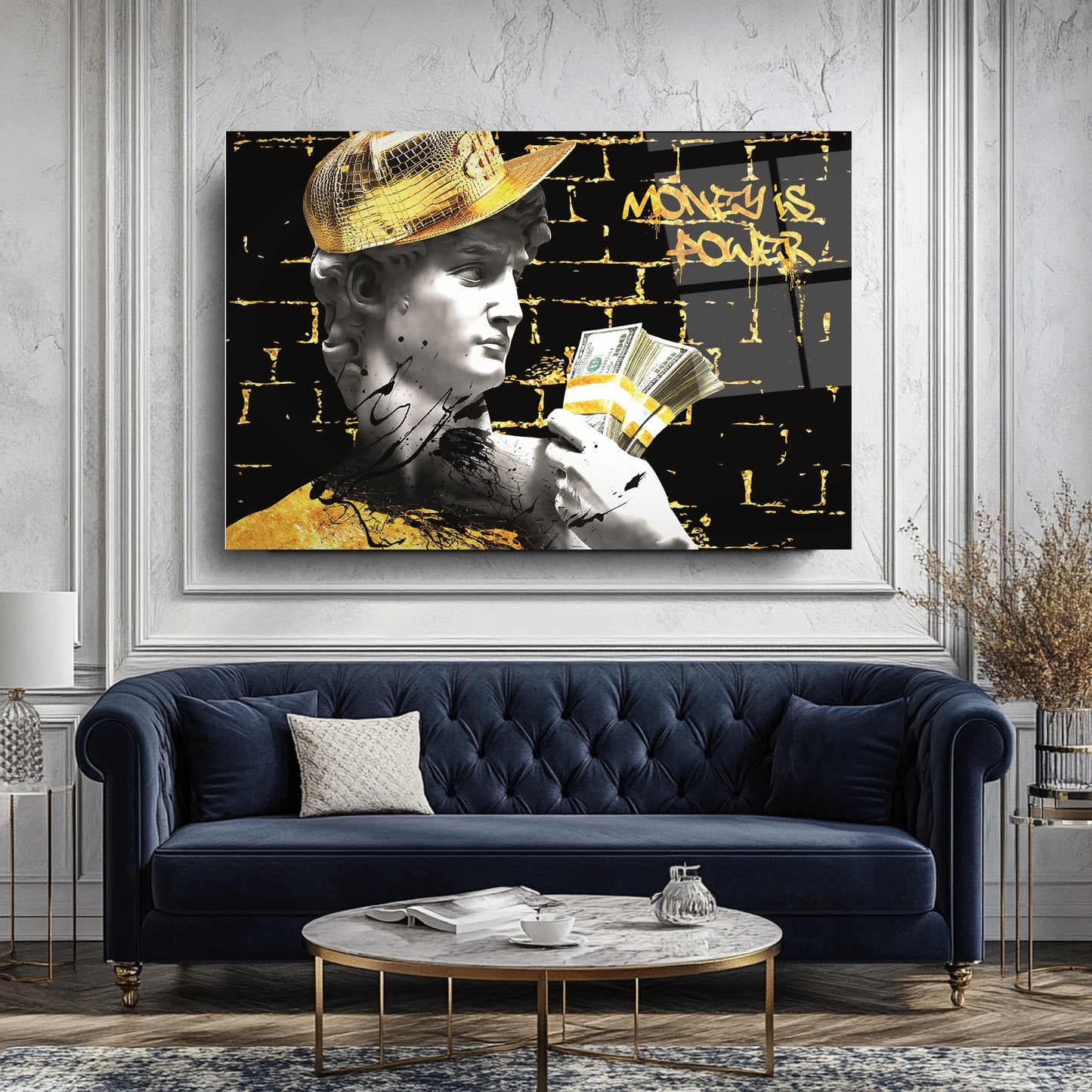 Heykel ve Dolar Cam Tablo