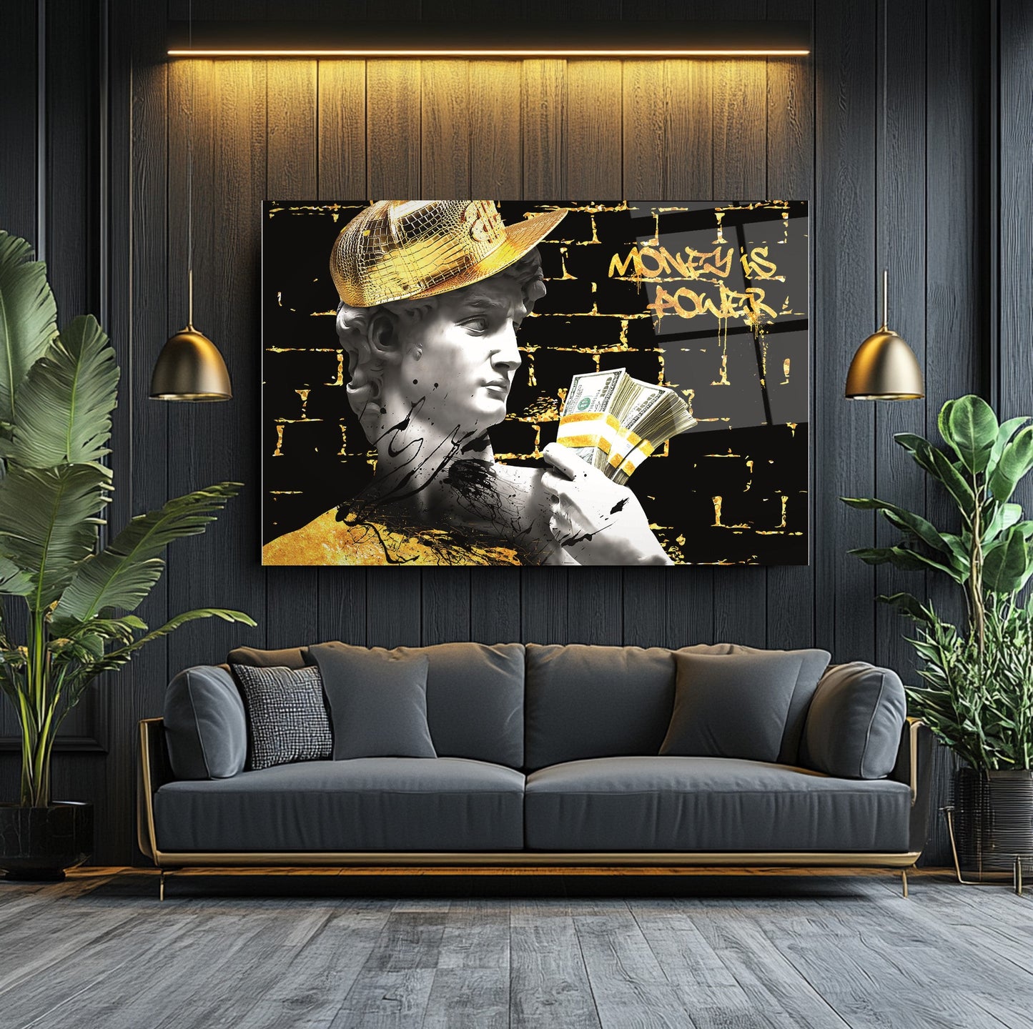 Heykel ve Dolar Cam Tablo