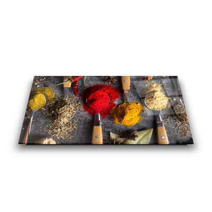 Renkli Baharatlar Cam Tablo