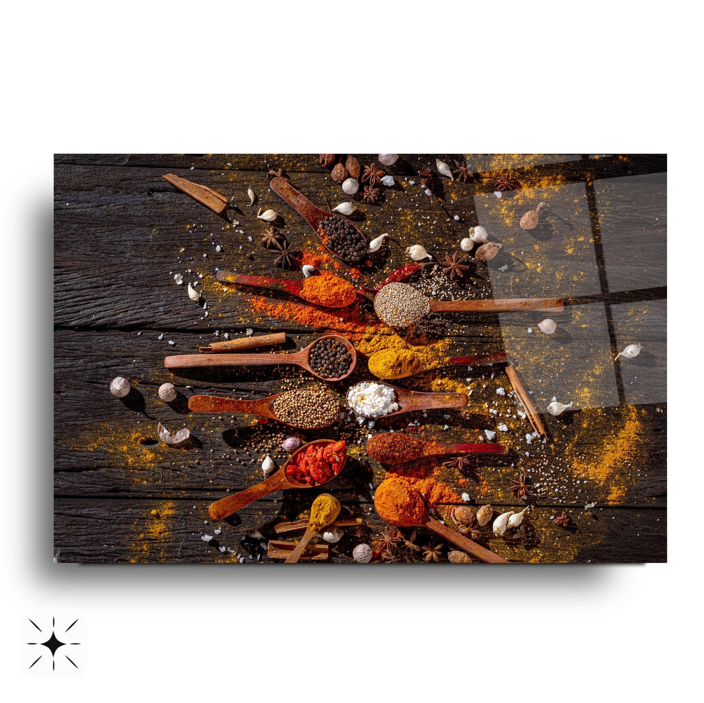 Renkli Baharatlar Cam Tablo