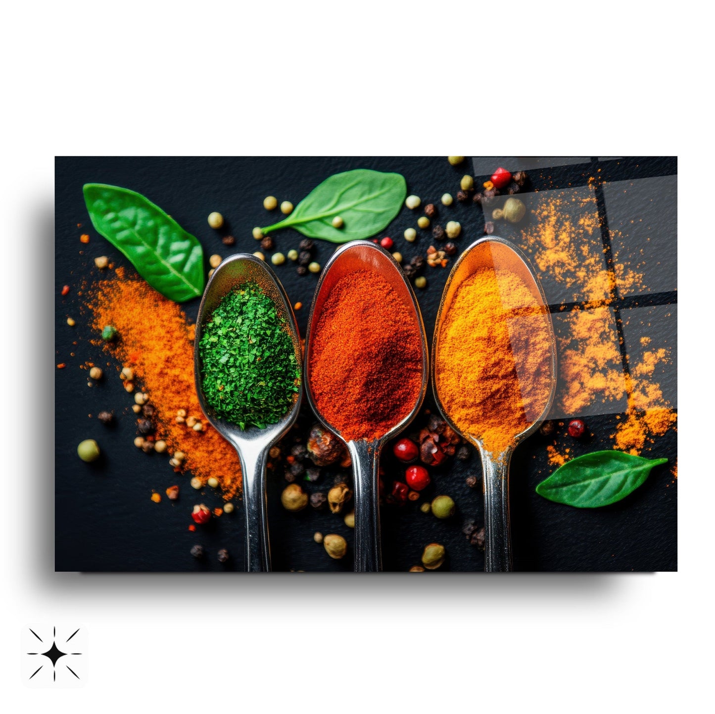 Renkli Baharatlar Cam Tablo
