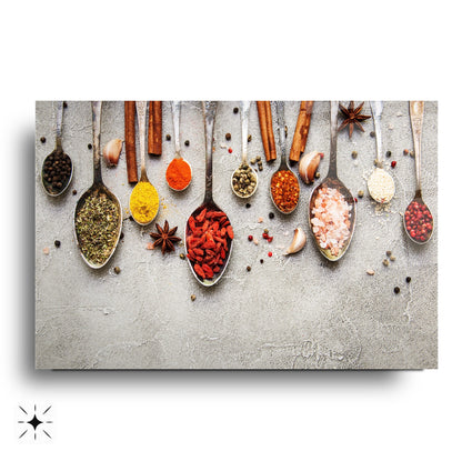 Renkli Baharatlar Cam Tablo