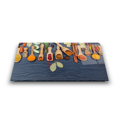 Renkli Baharatlar Cam Tablo