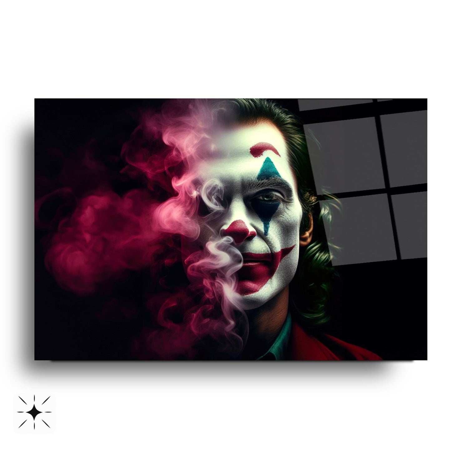 Neon Dumanlı Joker Cam Tablo