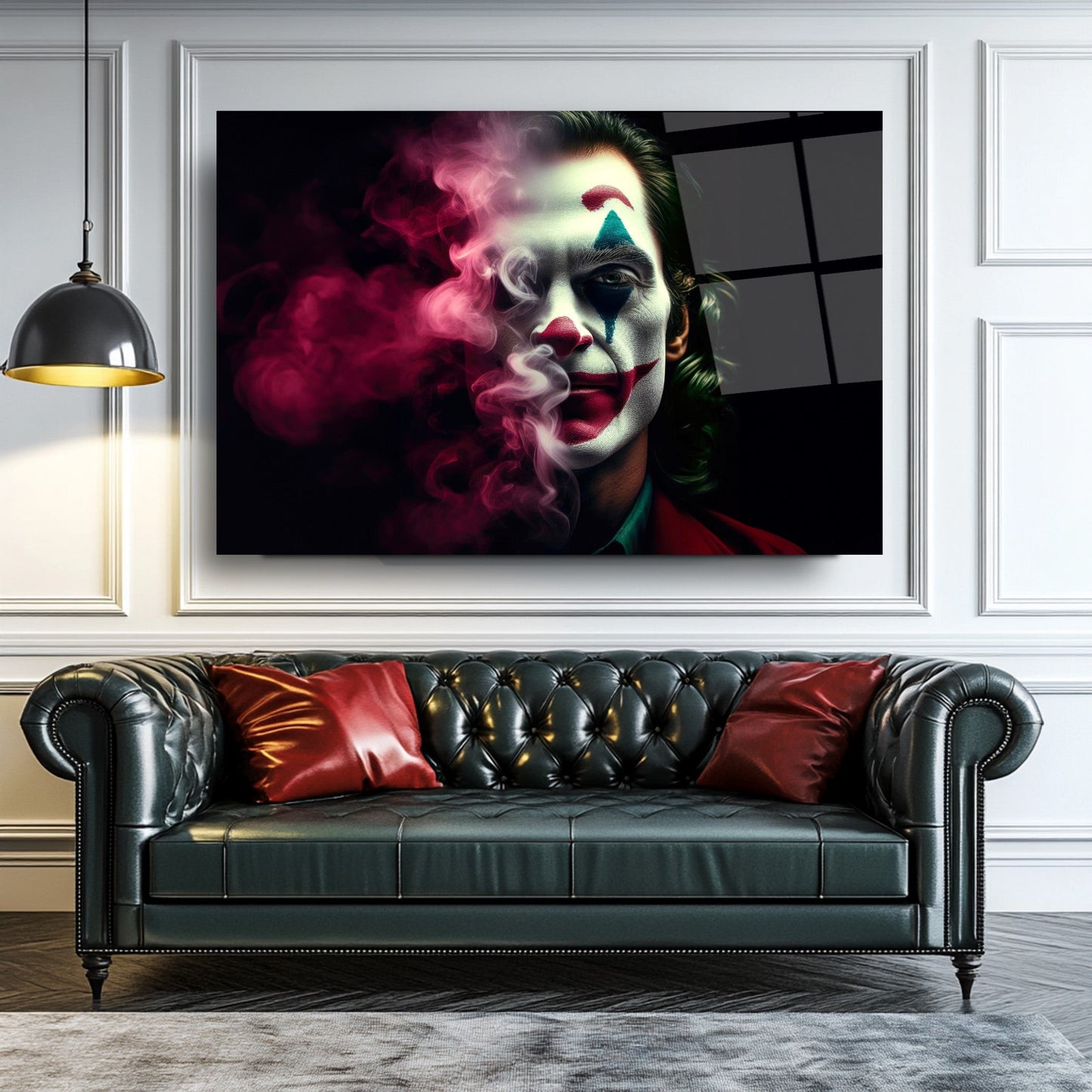 Neon Dumanlı Joker Cam Tablo