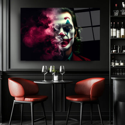 Neon Dumanlı Joker Cam Tablo
