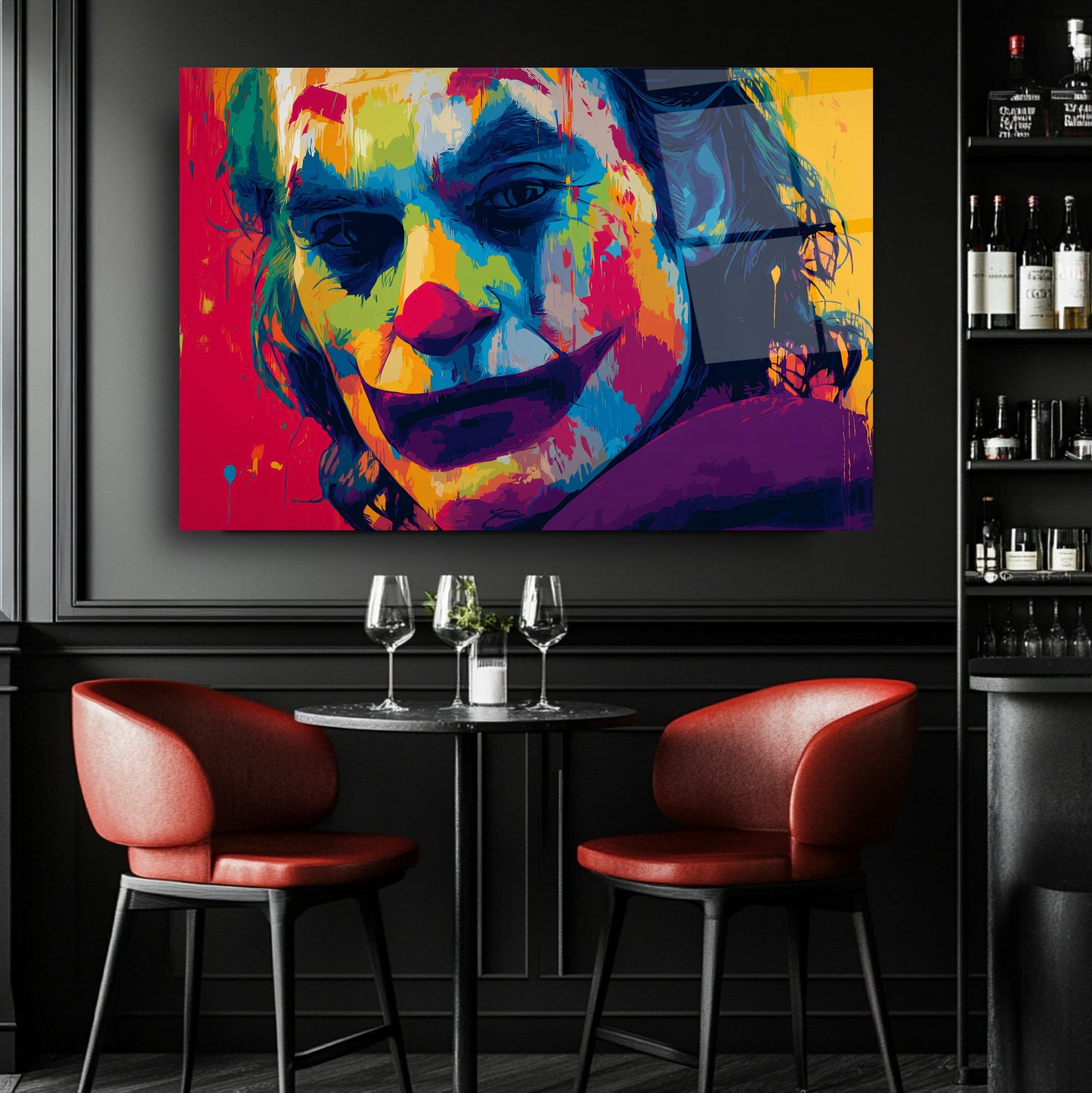 Renkli Joker Cam Tablo