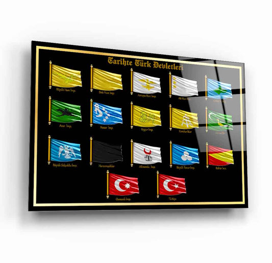 Tarihte Türk Devletleri Cam Tablo