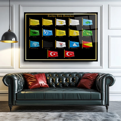 Tarihte Türk Devletleri Cam Tablo