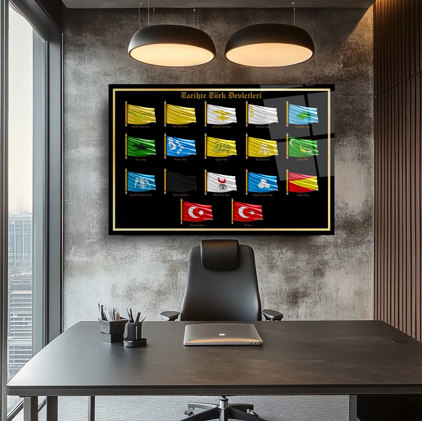 Tarihte Türk Devletleri Cam Tablo