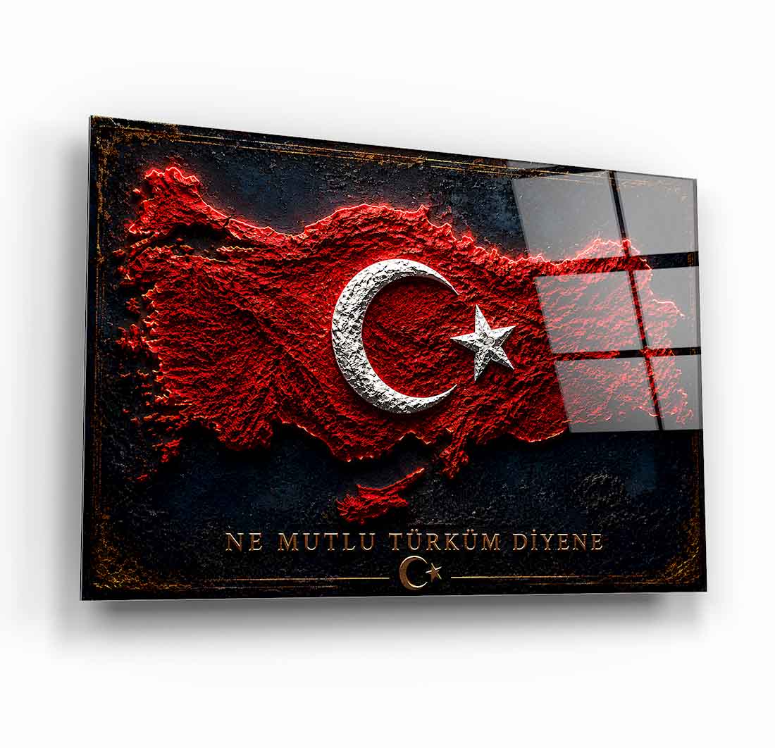 Türkiye Haritası Cam Tablo