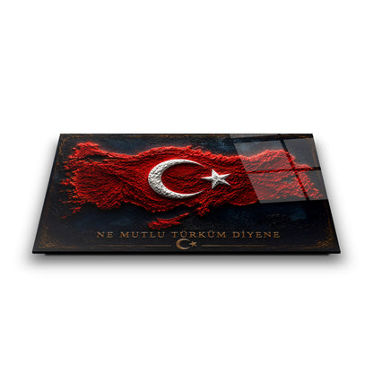 Türkiye Haritası Cam Tablo