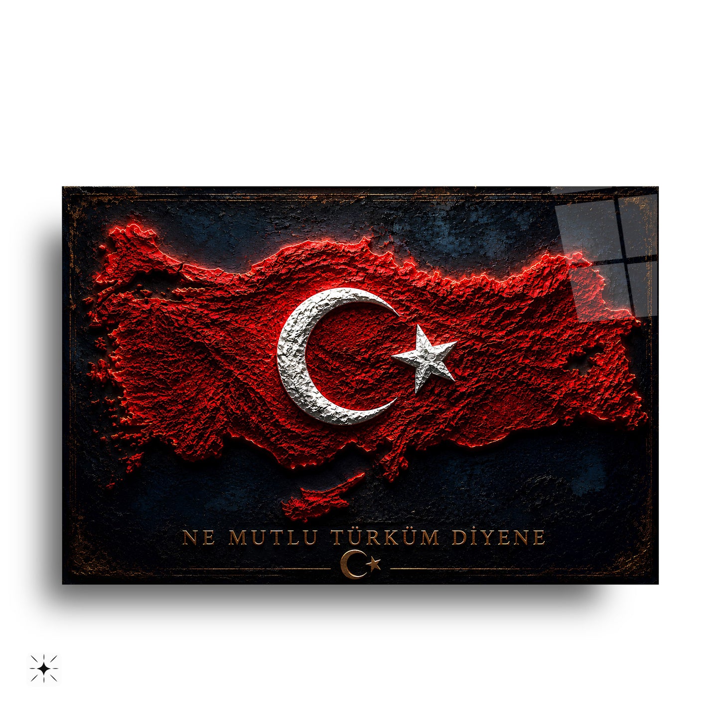 Türkiye Haritası Cam Tablo