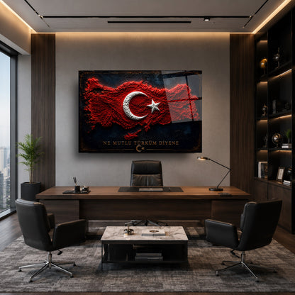 Türkiye Haritası Cam Tablo