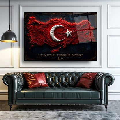 Türkiye Haritası Cam Tablo