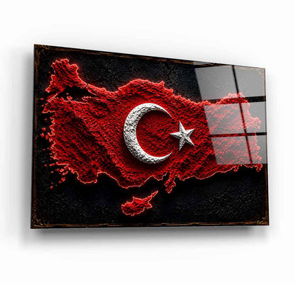 Türkiye Haritası Cam Tablo
