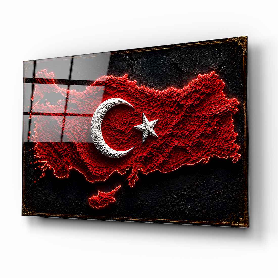 Türkiye Haritası Cam Tablo