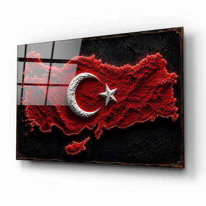 Türkiye Haritası Cam Tablo