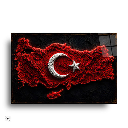 Türkiye Haritası Cam Tablo
