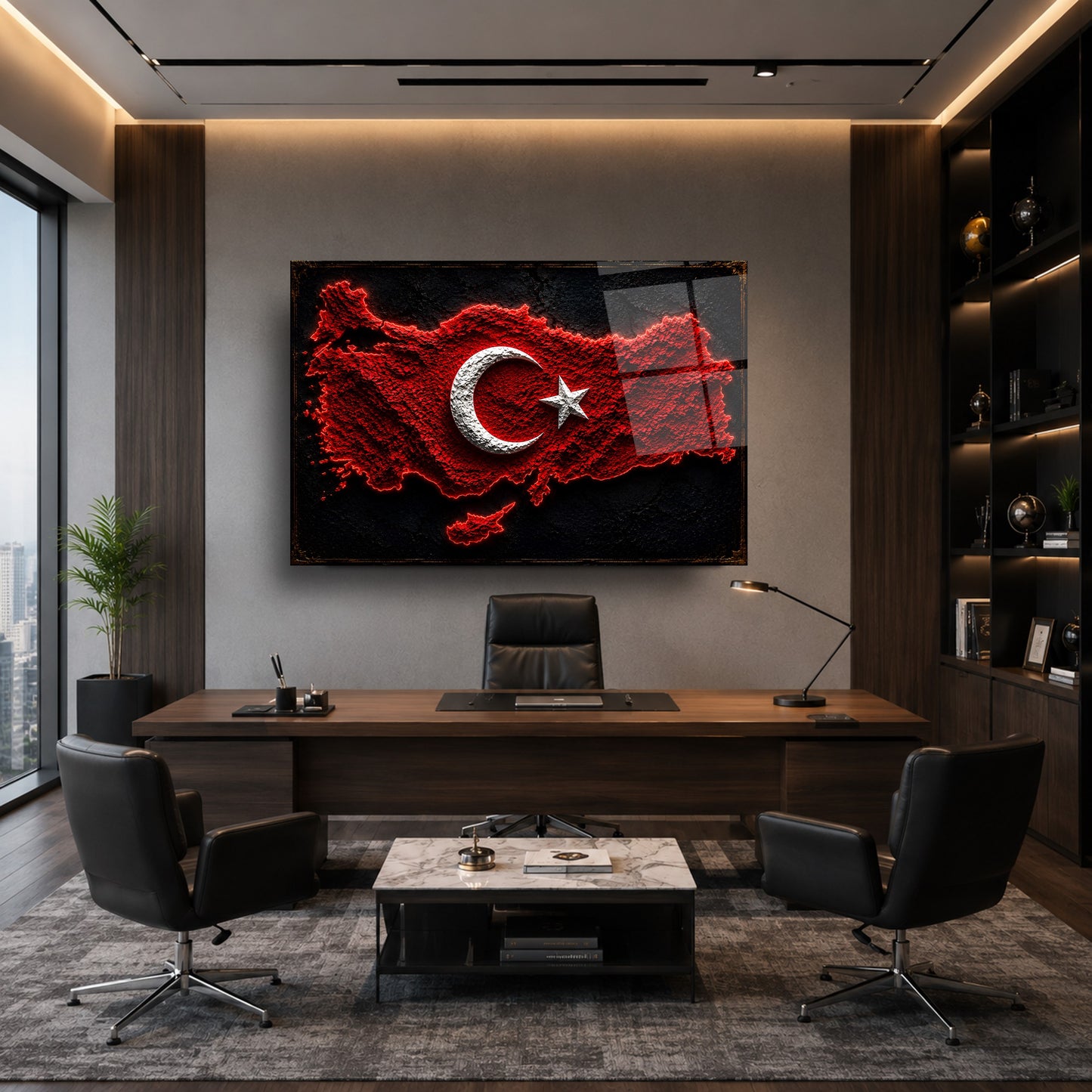 Türkiye Haritası Cam Tablo
