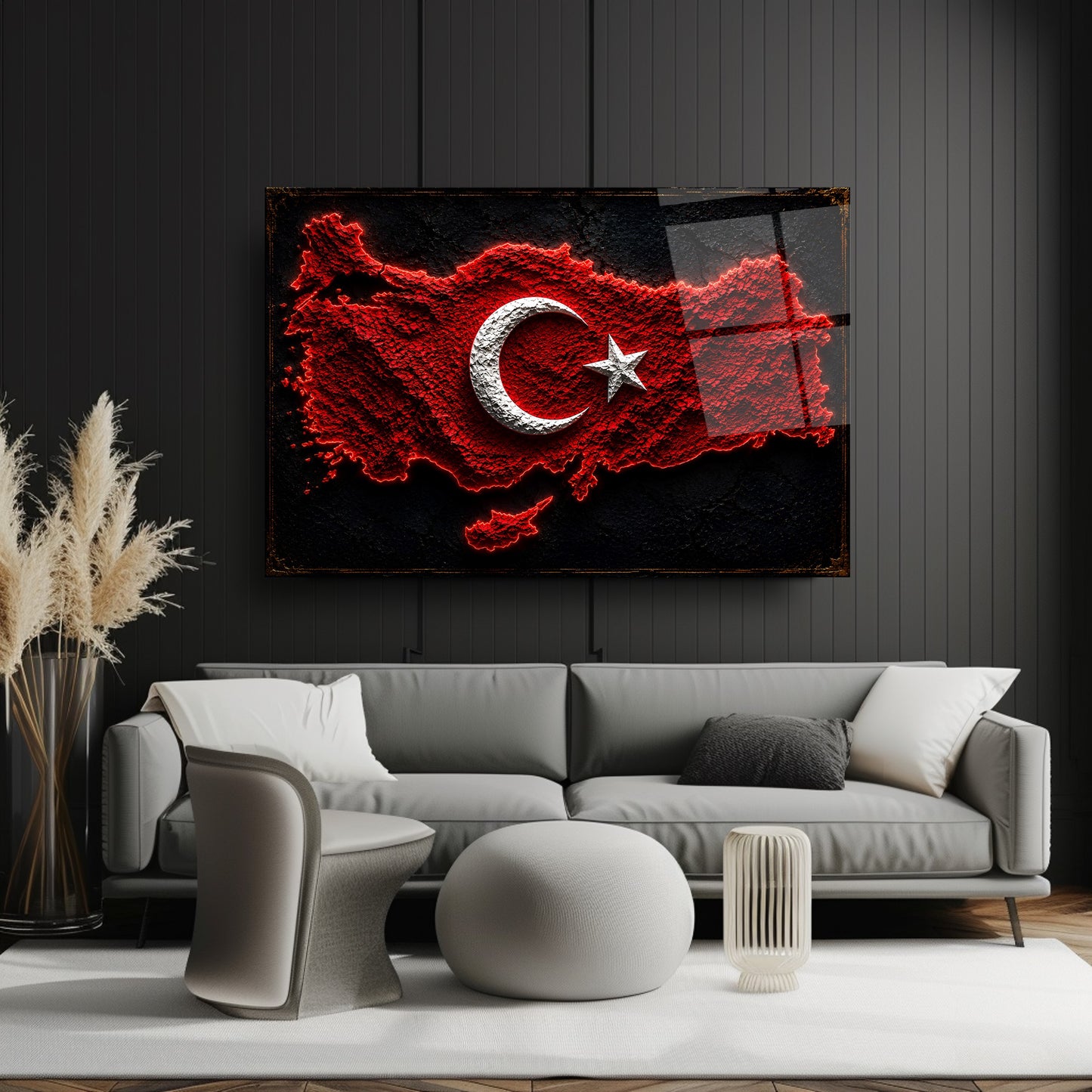Türkiye Haritası Cam Tablo