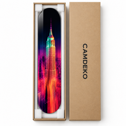 Neon New York Dikey Skate Board Cam Tablo – CAMDEKO ambalajı