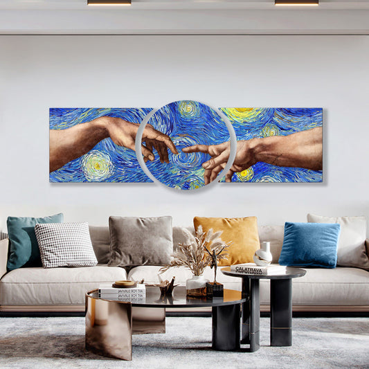 Yıldızlı Dokunuş Özel Kesim Şekilli Cam Tablo Seti