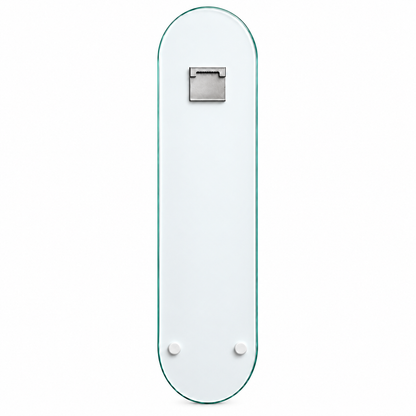 Sarı Bantlı Kadın Portresi Dikey Skate Board Cam Tablo – Arka yüz ve askı aparatı