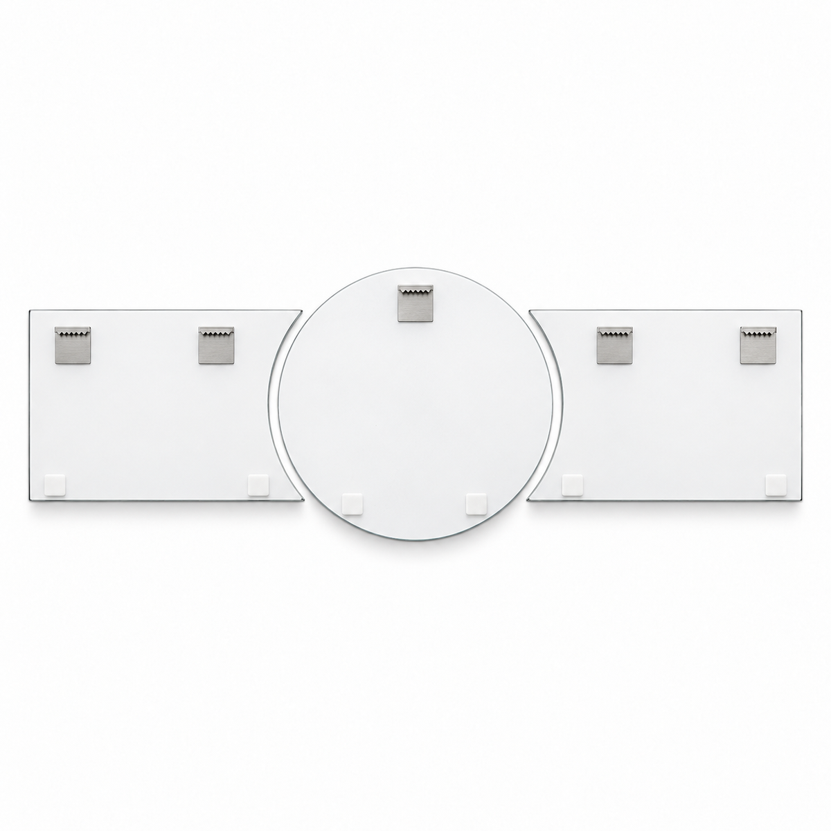 Turuncu ve Bordo Soyut Doku Şekilli Kesim Cam Tablo — Arka yüz ve askılar